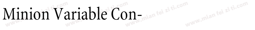 Minion Variable Con字体转换